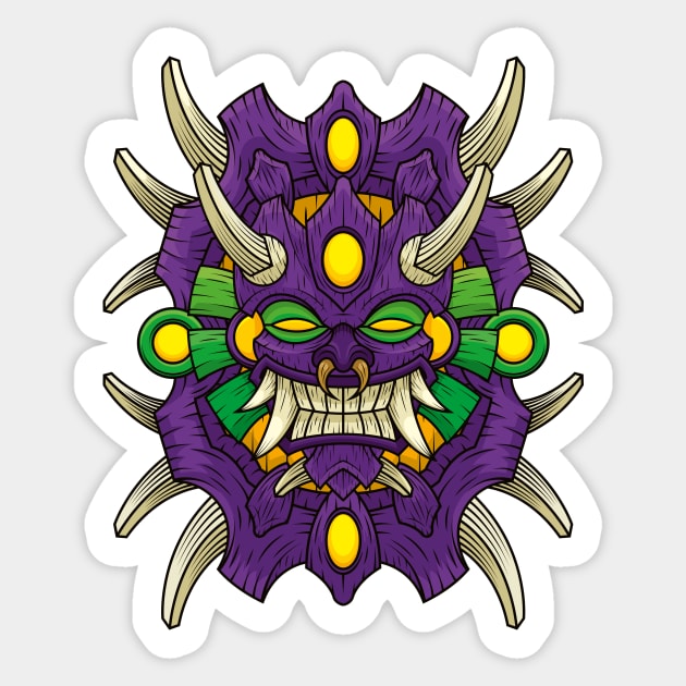 Tiki Mask Aisake Sticker by BJManchester